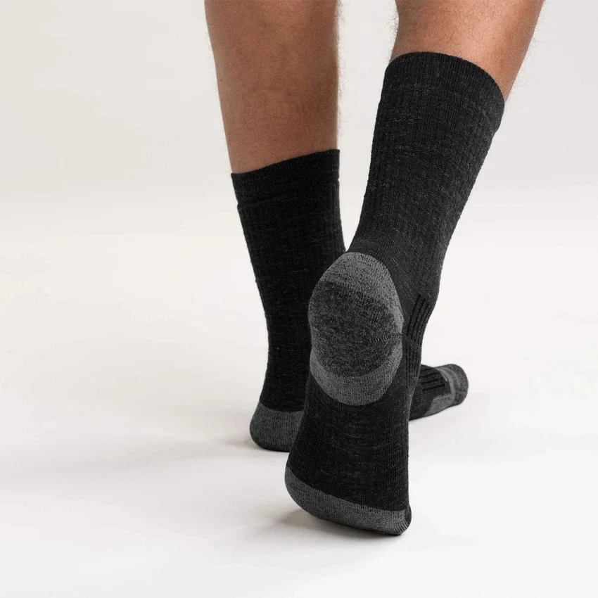 Conjunto de 2 pares de meias curtas de mistura de lã sintética de espessura média