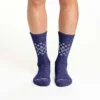 Conjunto de 2 pares de meias curtas Fairisle para mulher, de mistura de lã sintética de espessura média