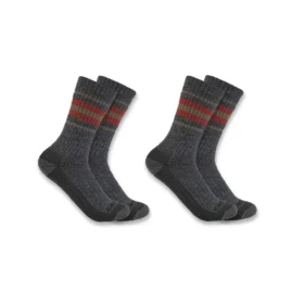 Conjunto de 2 pares de meias curtas femininas de mistura de lã sintética de grossa espessura
