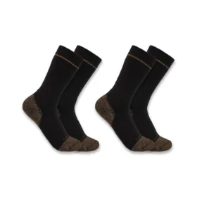 Conjunto de 2 pares de meias para botas com biqueira de aço, em mistura de algodão de gramagem média