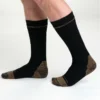 Conjunto de 2 pares de meias para botas com biqueira de aço, em mistura de algodão de gramagem média