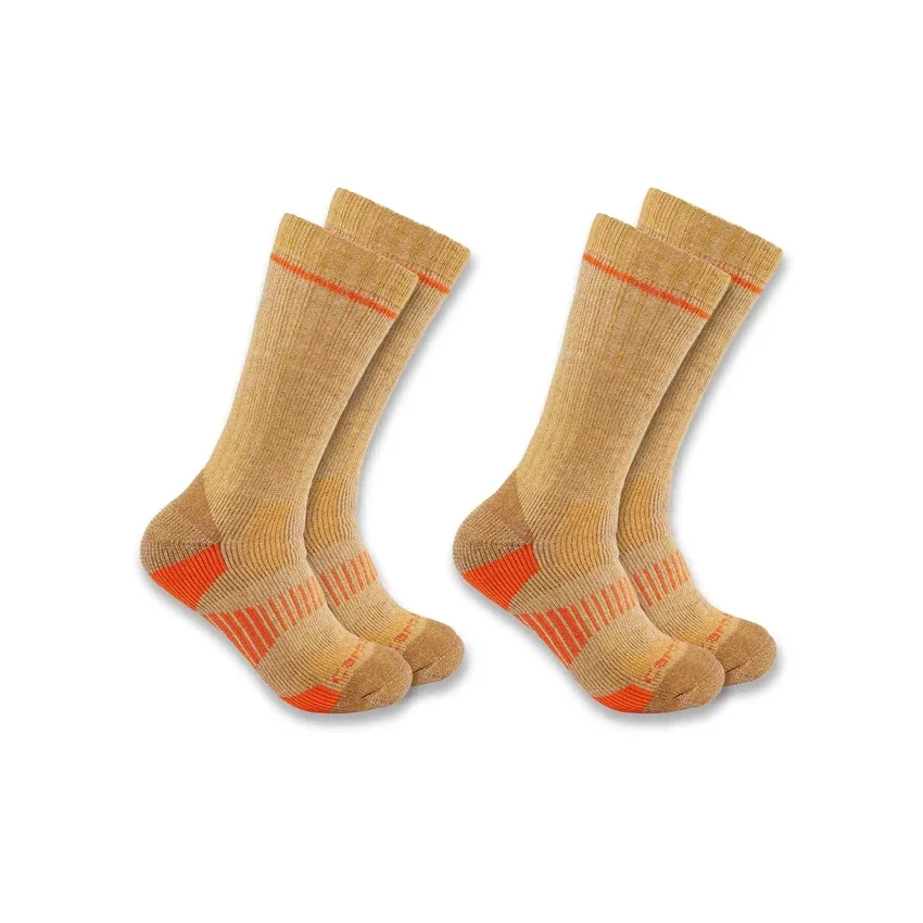Conjunto de 2 pares de meias para botas em mistura de lã sintética de gramagem média