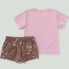Conjunto de 2 peças para meninas: Camisa de manguitos Force Sun Defender™ e calções estampados com cintura elástica (bebé)