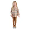 Conjunto de 2 peças para meninas: camisola de flanela com manguitos e Leggings (crianças pequenas)