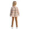Conjunto de 2 peças para meninas: camisola de flanela com manguitos e Leggings (crianças pequenas)