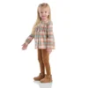 Conjunto de 2 peças para meninas: camisola de flanela com manguitos e Leggings (crianças pequenas)