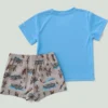Conjunto de 2 peças para meninos: camisa de manguitos Sun Defender® Force® e calções de tecido (bebé)