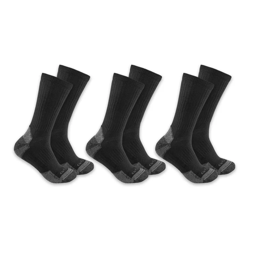 Conjunto de 3 pares de meias curtas de mistura de algodão de gramagem média