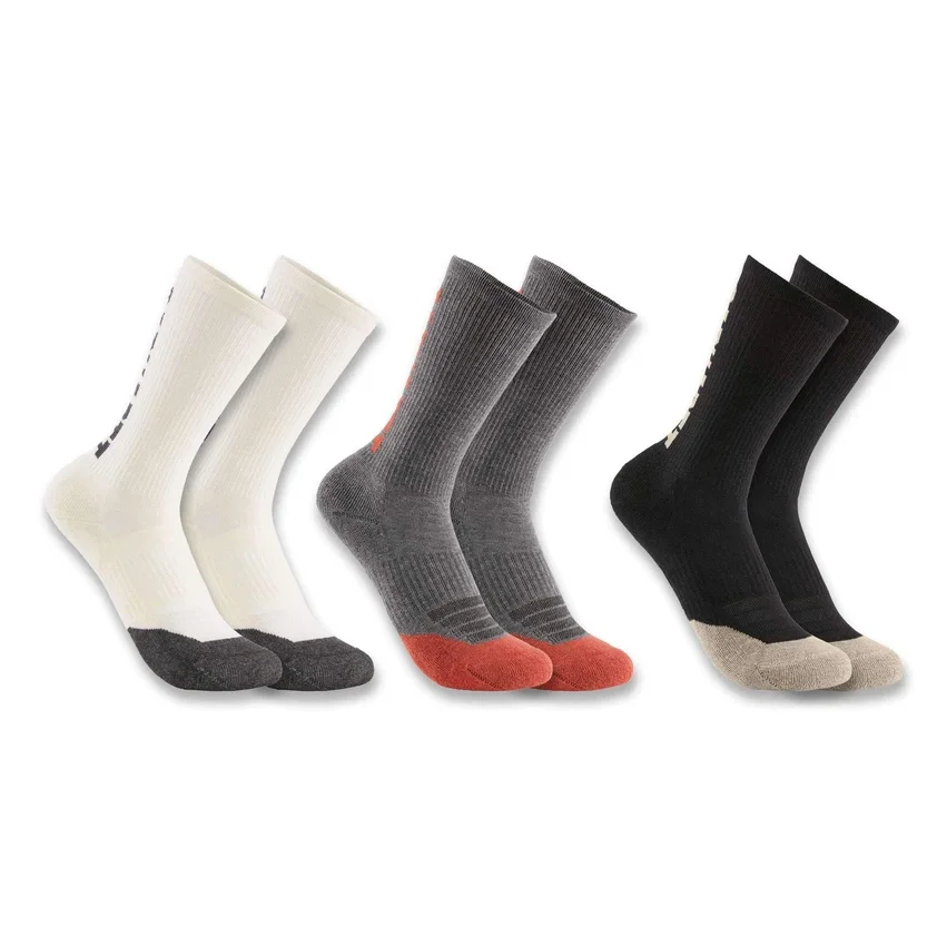 Conjunto de 3 pares de meias curtas femininas de peso médio em algodão e Tencel™ com logótipo