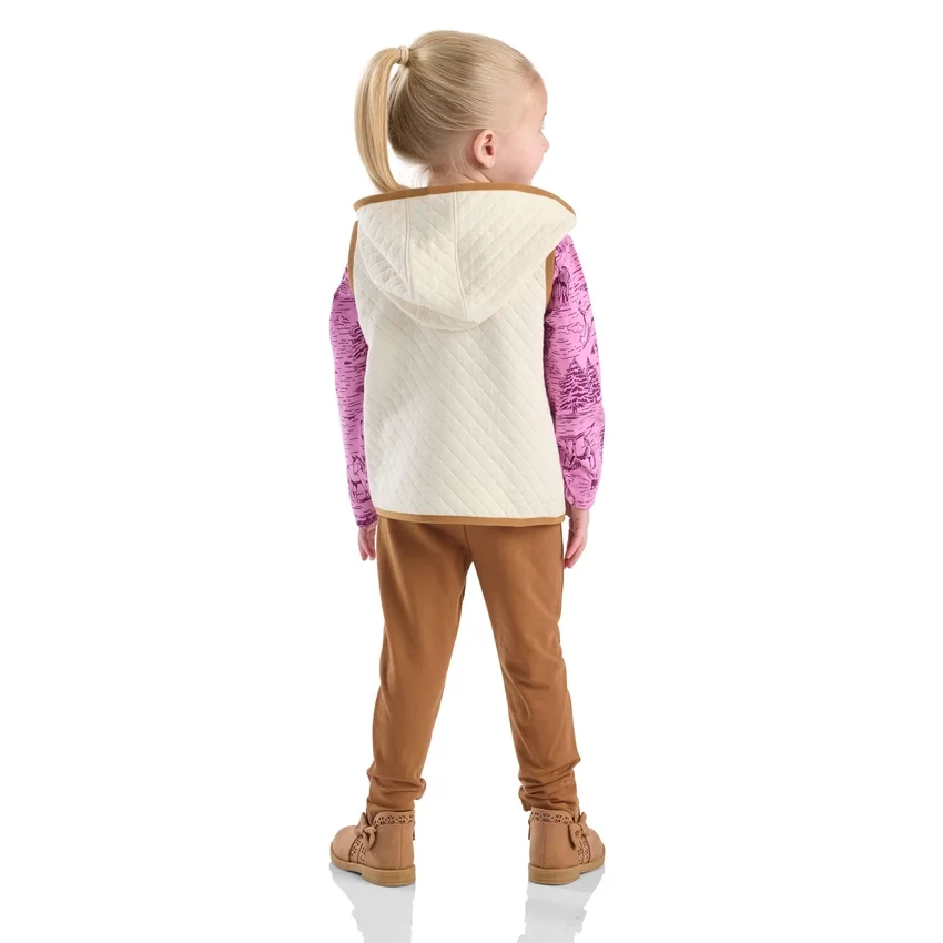 Conjunto de 3 peças para meninas: colete, camisa estampada e Leggings (crianças pequenas)