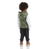 Conjunto de 3 peças para meninos: colete camuflado, camisa de manguitos longos e calças (crianças pequenas)