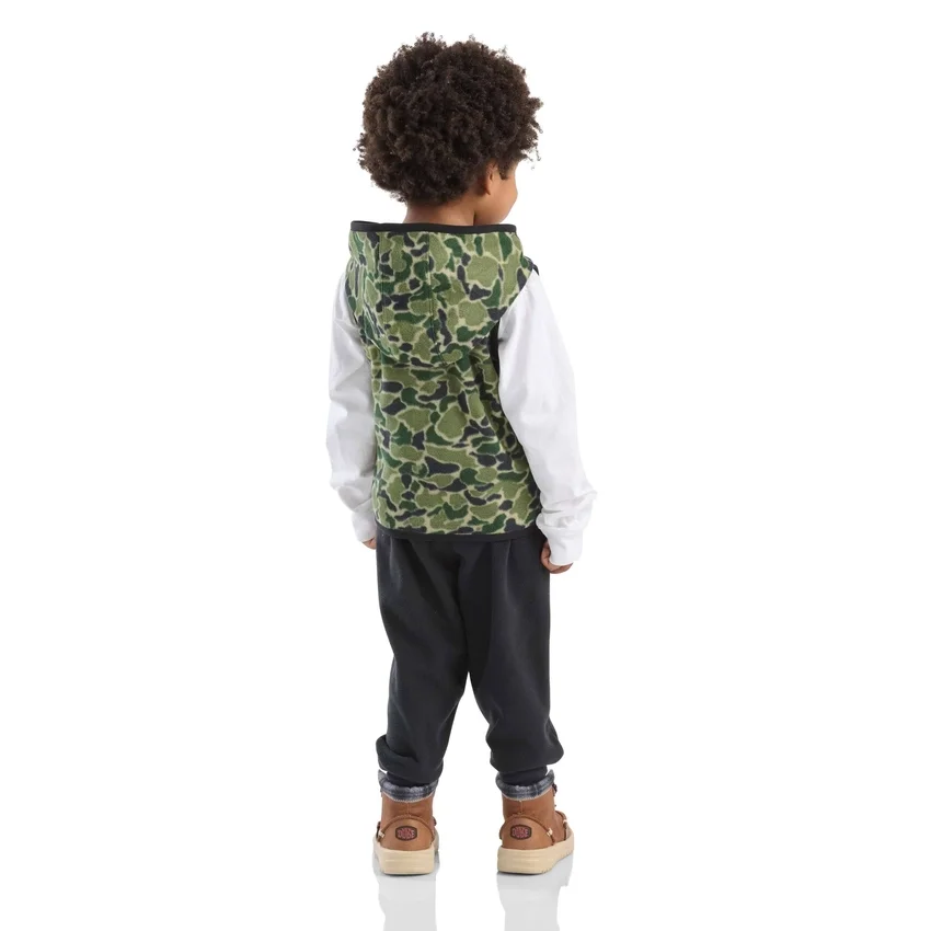 Conjunto de 3 peças para meninos: colete camuflado, camisa de manguitos longos e calças (crianças pequenas)