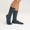 Conjunto de 4 pares de meias curtas para mulher, em mistura de lã sintética de grossa espessura