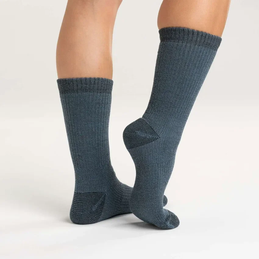 Conjunto de 4 pares de meias curtas para mulher, em mistura de lã sintética de grossa espessura