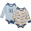 Conjunto de macacão de manguitos compridos de 2 peças para meninos (bebé)