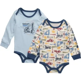 Conjunto de macacão de manguitos compridos de 2 peças para meninos (bebé)