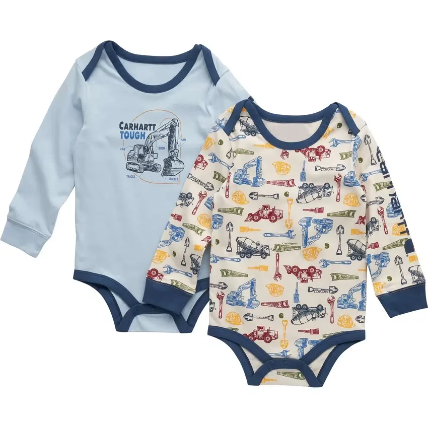 Conjunto de macacão de manguitos compridos de 2 peças para meninos (bebé)