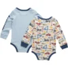 Conjunto de macacão de manguitos compridos de 2 peças para meninos (bebé)