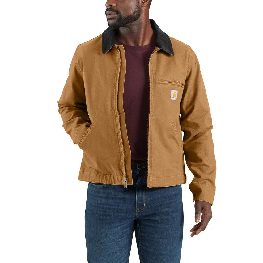 Detroit Jacket em lona de algodão para homem, com corte descontraído e redesenhado