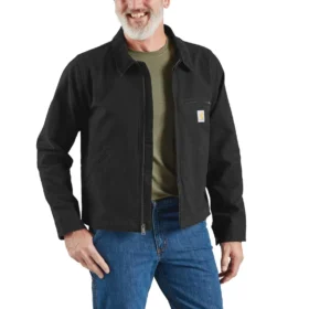 Detroit Jacket em lona de algodão para homem, com corte descontraído e redesenhado