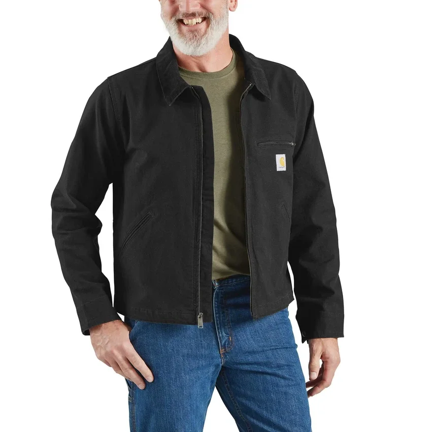 Detroit Jacket em lona de algodão para homem, com corte descontraído e redesenhado