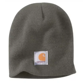 Gorro com emblema em malha