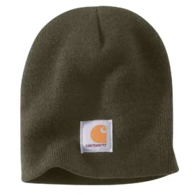 Gorro com emblema em malha