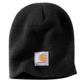 Gorro com emblema em malha