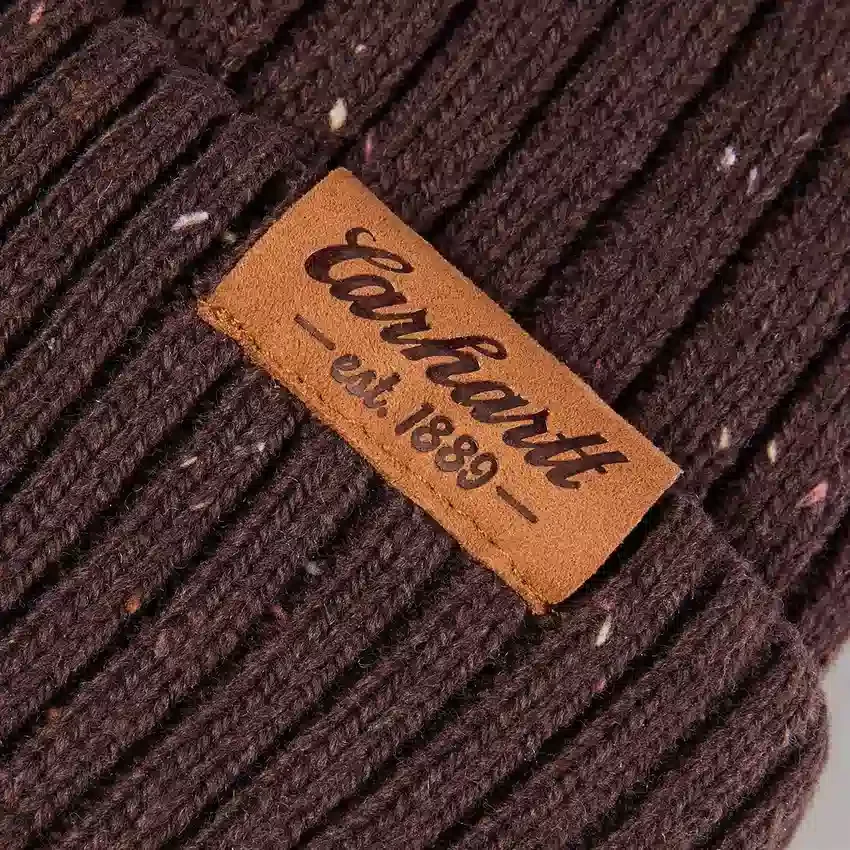 Gorro de lã mista com pompom para mulher
