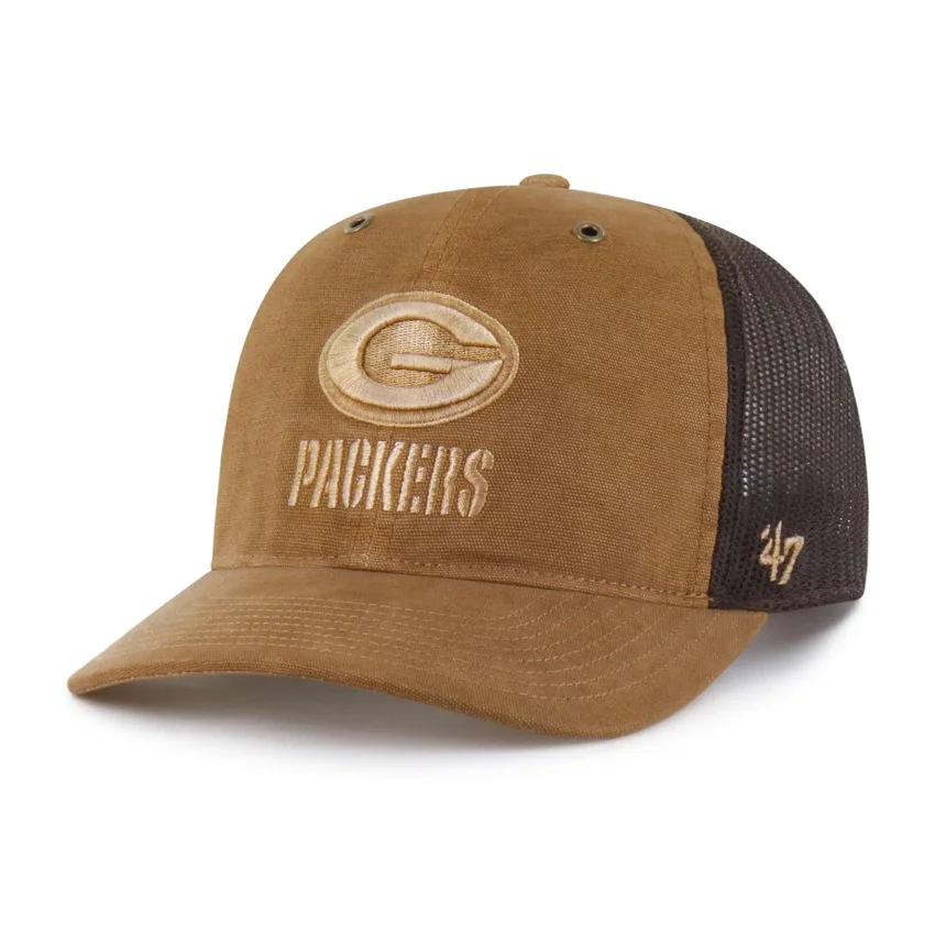 Green Bay Packers '47 Boné Trucker Tingido, Corte Descontraído