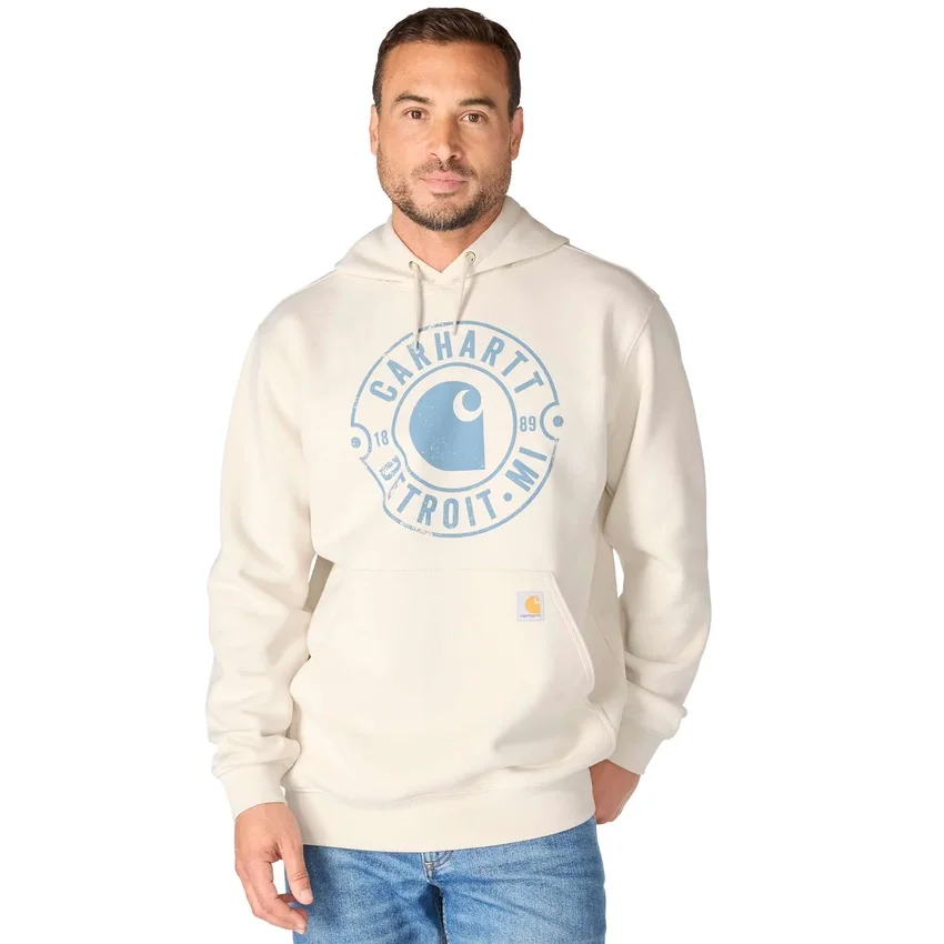 Hoodie com capuz e estampado «Marquette Detroit» para homem