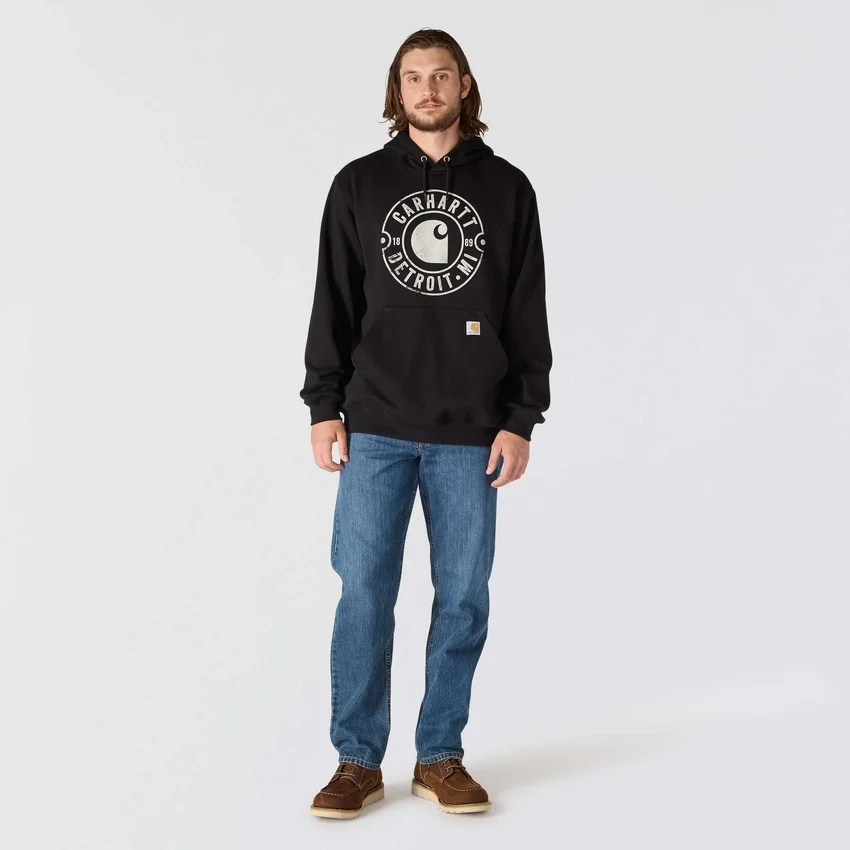Hoodie com capuz e estampado «Marquette Detroit» para homem