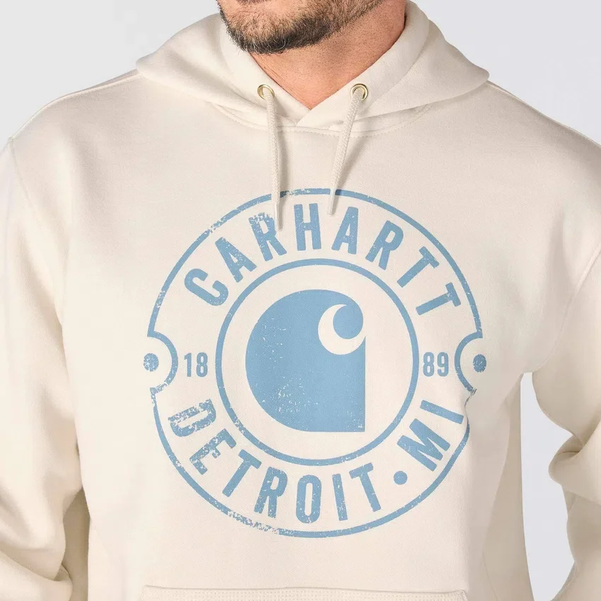 Hoodie com capuz e estampado «Marquette Detroit» para homem