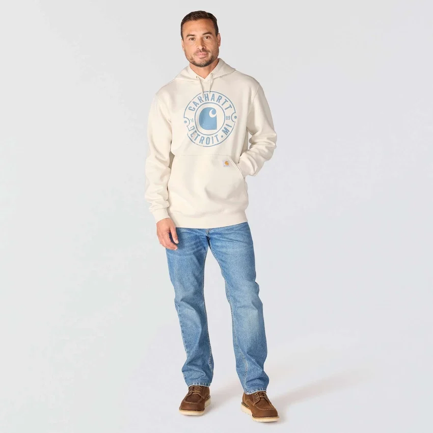 Hoodie com capuz e estampado «Marquette Detroit» para homem