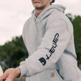 Hoodie com capuz e logótipo icónico K288 para homem – carhartt K288