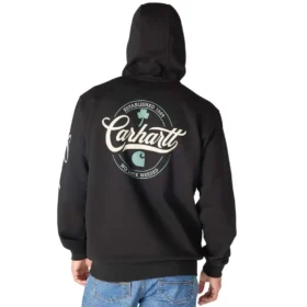 Hoodie masculino com grafismo «Marquette Shamrock Script» – Camisola do Dia de São Patrício
