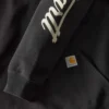 Hoodie masculino com grafismo «Marquette Shamrock Script» – Camisola do Dia de São Patrício