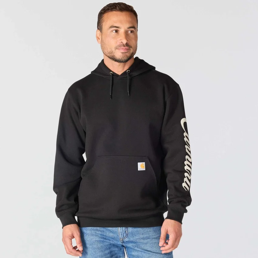 Hoodie masculino com grafismo «Marquette Shamrock Script» – Camisola do Dia de São Patrício