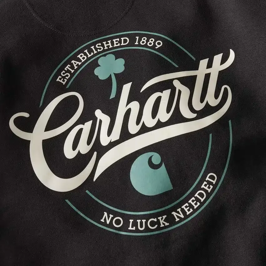 Hoodie masculino com grafismo «Marquette Shamrock Script» – Camisola do Dia de São Patrício
