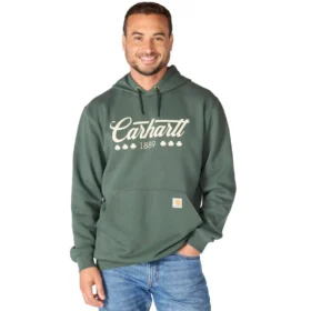 Hoodie masculino Marquette com grafismo de trevo - Camisola do Dia de São Patrício