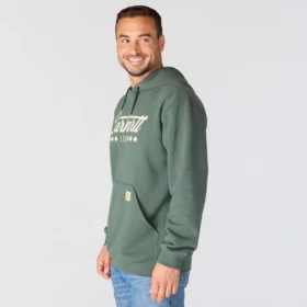 Hoodie masculino Marquette com grafismo de trevo – Camisola do Dia de São Patrício