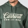 Hoodie masculino Marquette com grafismo de trevo - Camisola do Dia de São Patrício