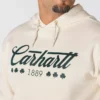 Hoodie masculino Marquette com grafismo de trevo - Camisola do Dia de São Patrício