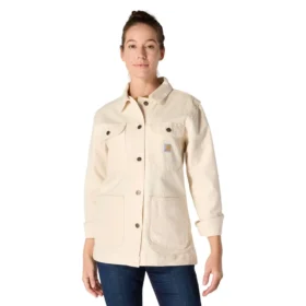 Icónico Chore Coat em lona elástica para mulher