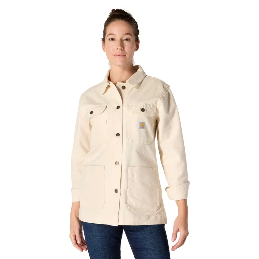 Icónico Chore Coat em lona elástica para mulher