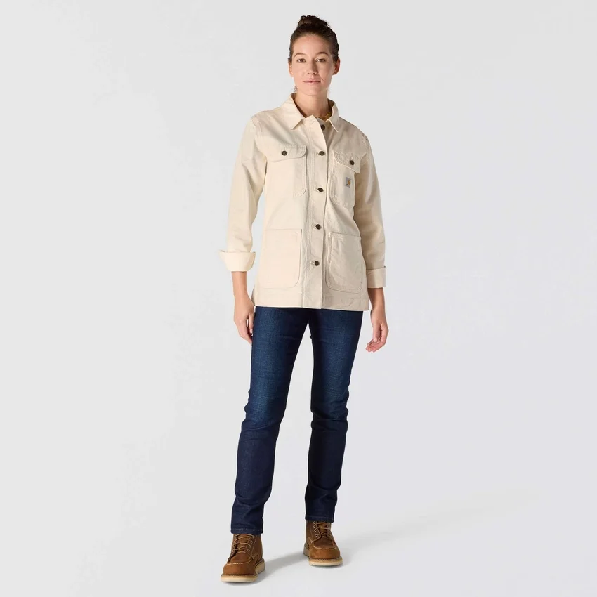 Icónico Chore Coat em lona elástica para mulher
