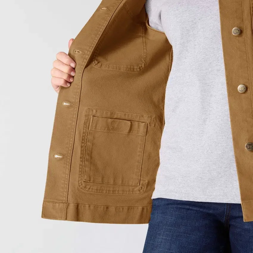 Icónico Chore Coat em lona elástica para mulher