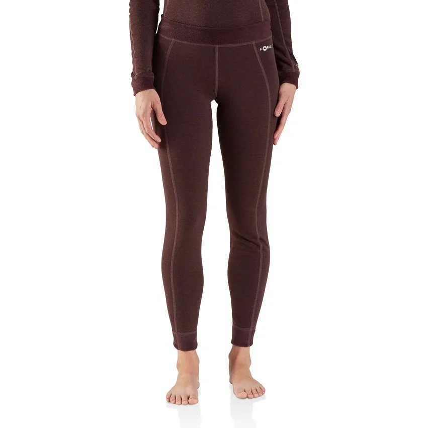 Leggings térmicas de camada base para mulher - carhartt Force® - Peso pesado - Poliarma de mistura de lã sintética