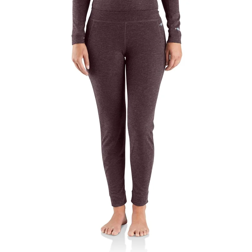 Leggings térmicas femininas de camada base - carhartt Force® - Peso médio - Poliéster-lã