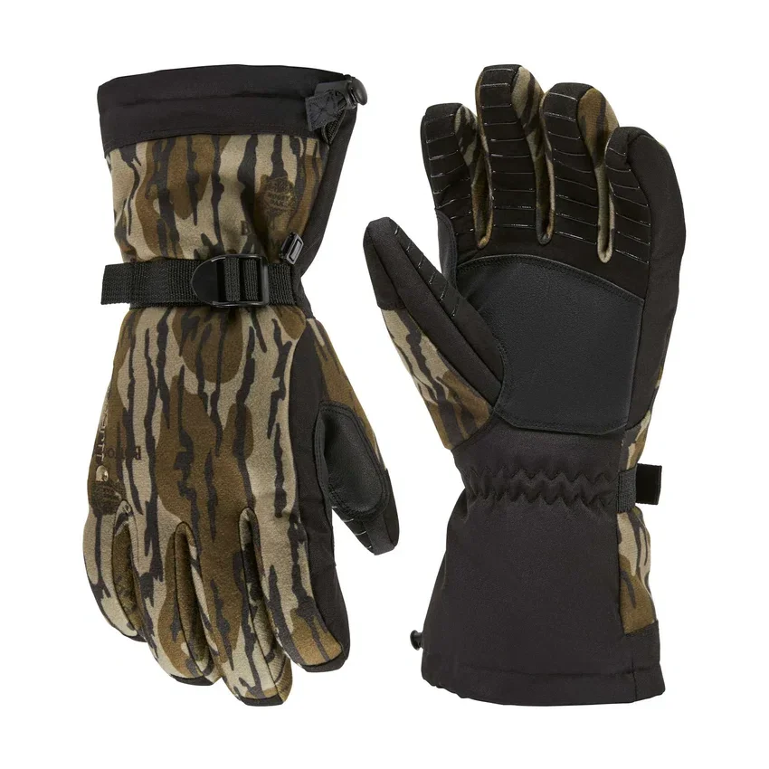 Luvas de caça impermeáveis, isoladas e com padrão de camuflagem, tipo gauntlet